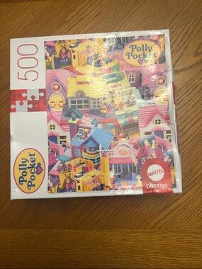 Mattel Polly Pocket Puzzle Box - Pink, Yellow, Blue